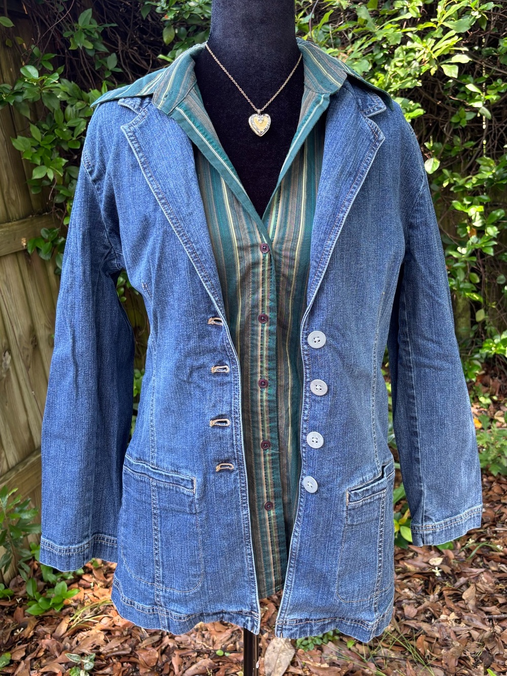 Vintage Denim Blazer Jacket